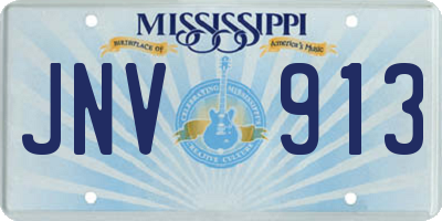 MS license plate JNV913