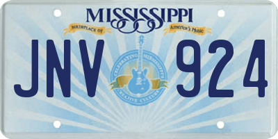 MS license plate JNV924