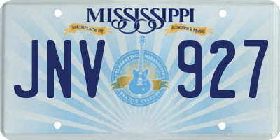 MS license plate JNV927
