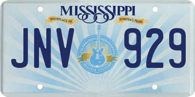 MS license plate JNV929