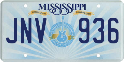 MS license plate JNV936