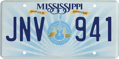 MS license plate JNV941