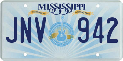 MS license plate JNV942