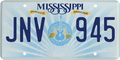 MS license plate JNV945