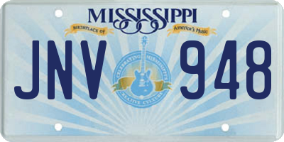 MS license plate JNV948