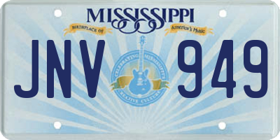 MS license plate JNV949