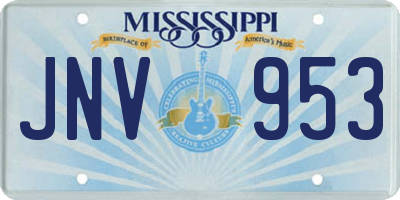 MS license plate JNV953