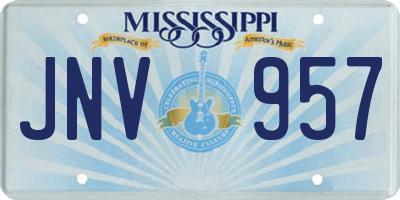 MS license plate JNV957