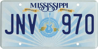 MS license plate JNV970