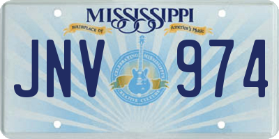 MS license plate JNV974