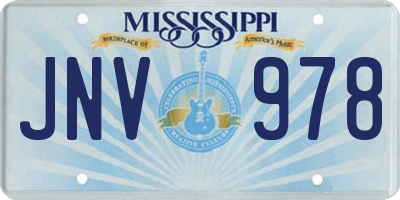 MS license plate JNV978