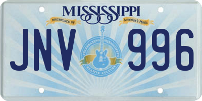 MS license plate JNV996