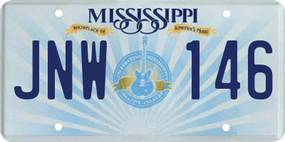 MS license plate JNW146