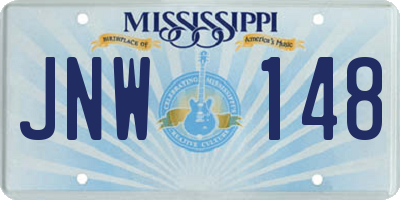 MS license plate JNW148