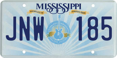 MS license plate JNW185