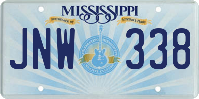 MS license plate JNW338