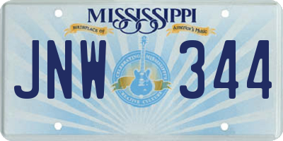 MS license plate JNW344