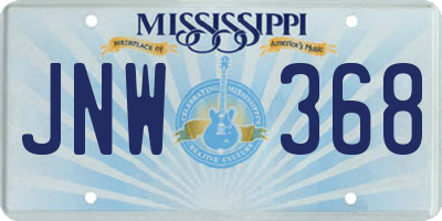MS license plate JNW368