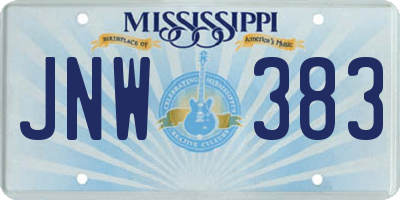 MS license plate JNW383