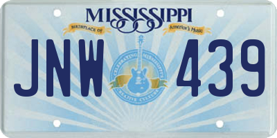MS license plate JNW439