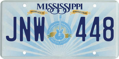 MS license plate JNW448