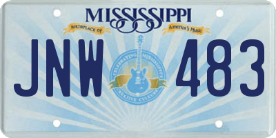 MS license plate JNW483