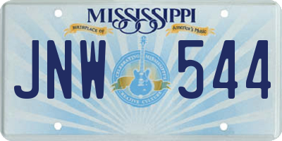 MS license plate JNW544