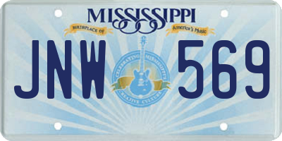 MS license plate JNW569
