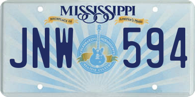 MS license plate JNW594