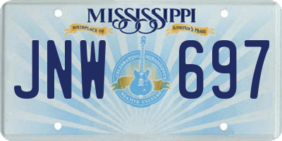 MS license plate JNW697