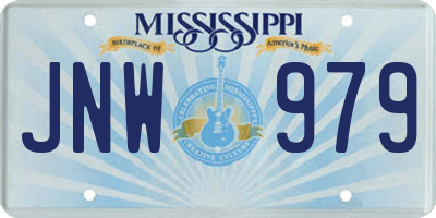 MS license plate JNW979