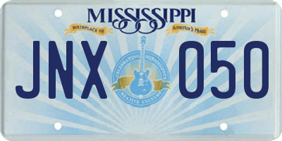 MS license plate JNX050