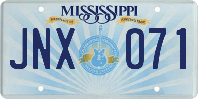MS license plate JNX071