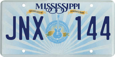 MS license plate JNX144