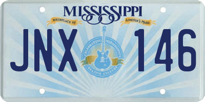 MS license plate JNX146