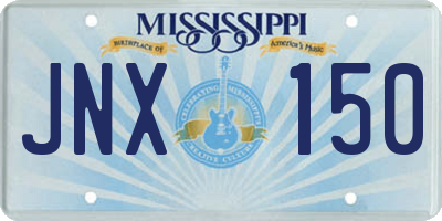MS license plate JNX150
