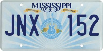 MS license plate JNX152