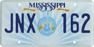 MS license plate JNX162