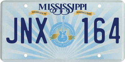 MS license plate JNX164