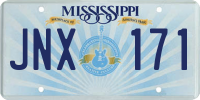 MS license plate JNX171