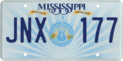 MS license plate JNX177