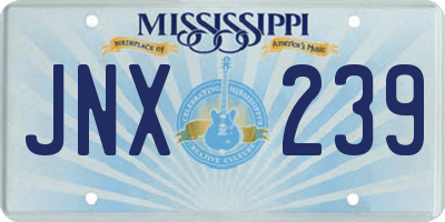 MS license plate JNX239