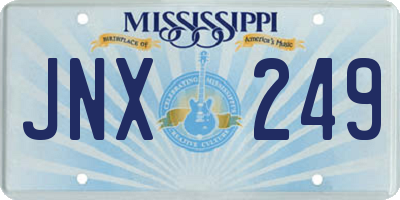 MS license plate JNX249