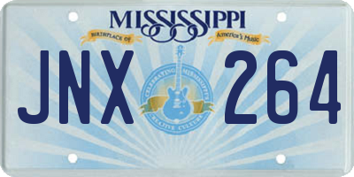 MS license plate JNX264