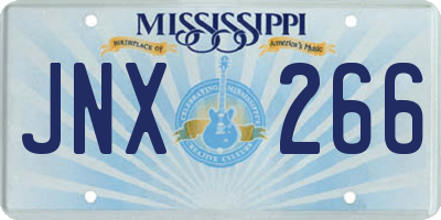 MS license plate JNX266