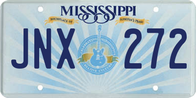 MS license plate JNX272