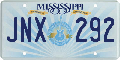 MS license plate JNX292