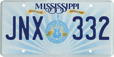 MS license plate JNX332