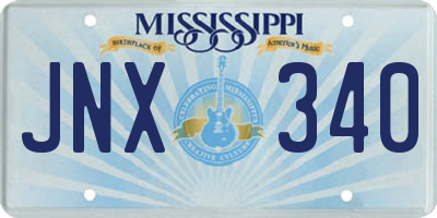 MS license plate JNX340
