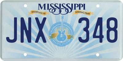 MS license plate JNX348
